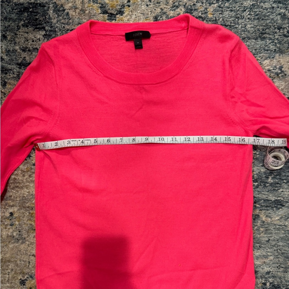 J. Crew Vibrant Pink Crew Neck Sweater - Picture 5 of 6